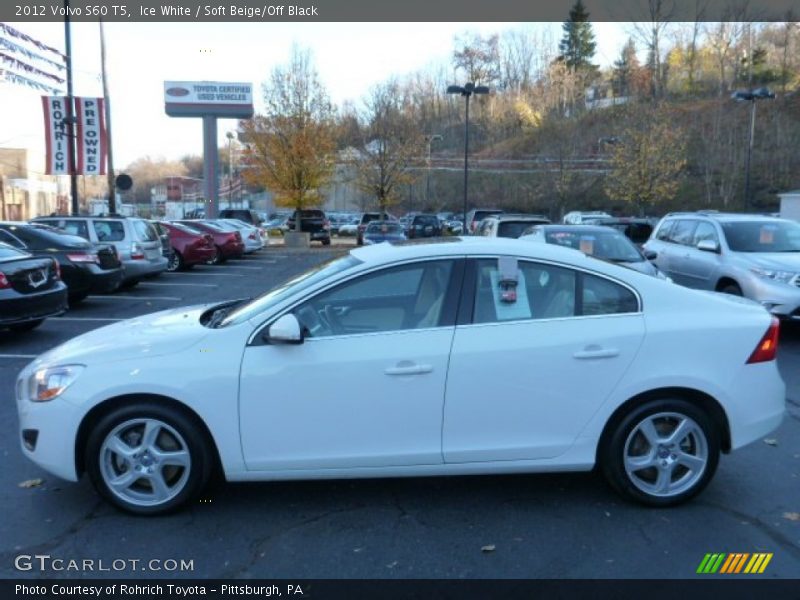 Ice White / Soft Beige/Off Black 2012 Volvo S60 T5