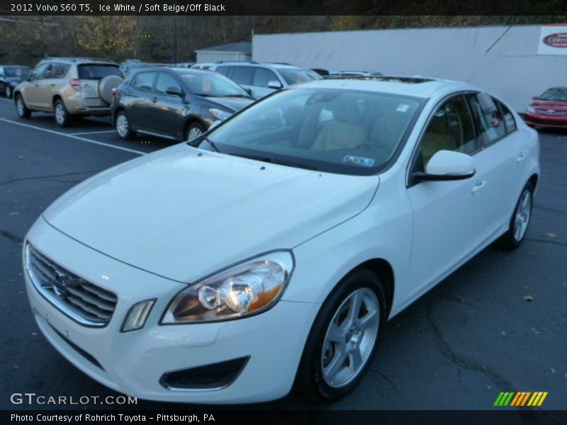 Ice White / Soft Beige/Off Black 2012 Volvo S60 T5