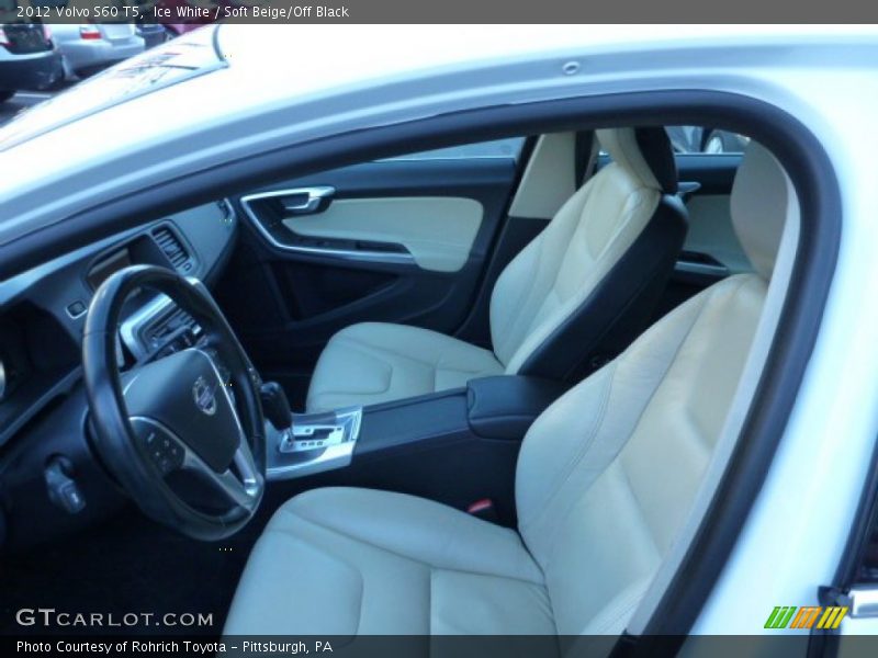 Ice White / Soft Beige/Off Black 2012 Volvo S60 T5