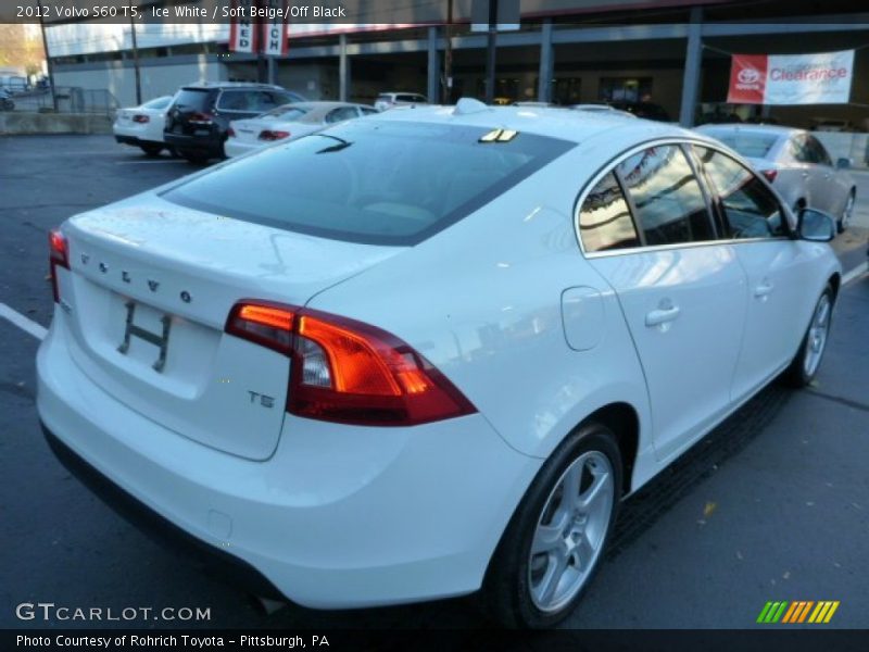 Ice White / Soft Beige/Off Black 2012 Volvo S60 T5