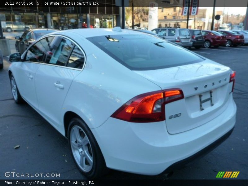 Ice White / Soft Beige/Off Black 2012 Volvo S60 T5