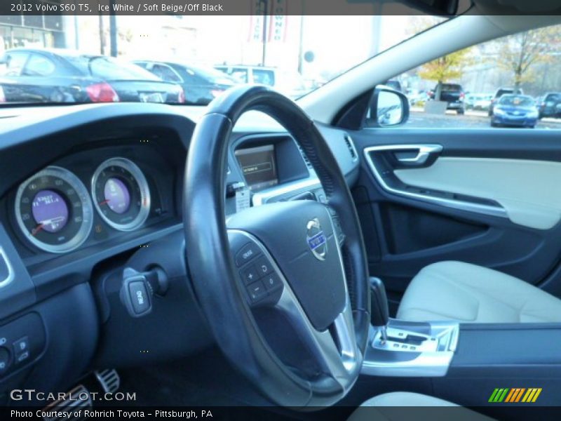 Ice White / Soft Beige/Off Black 2012 Volvo S60 T5