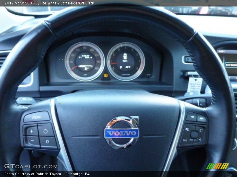 Ice White / Soft Beige/Off Black 2012 Volvo S60 T5