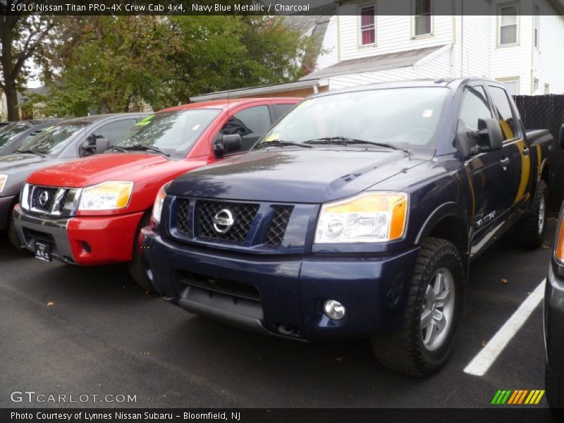 Navy Blue Metallic / Charcoal 2010 Nissan Titan PRO-4X Crew Cab 4x4