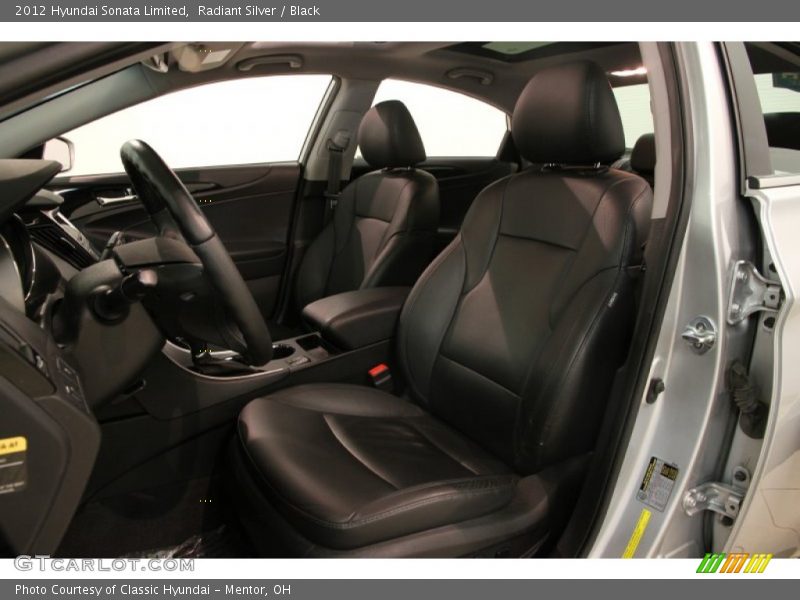 Radiant Silver / Black 2012 Hyundai Sonata Limited