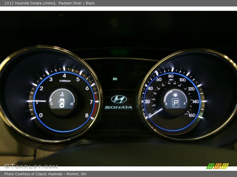 Radiant Silver / Black 2012 Hyundai Sonata Limited