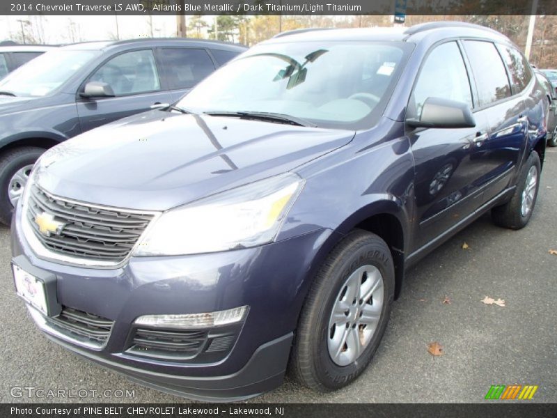 Atlantis Blue Metallic / Dark Titanium/Light Titanium 2014 Chevrolet Traverse LS AWD