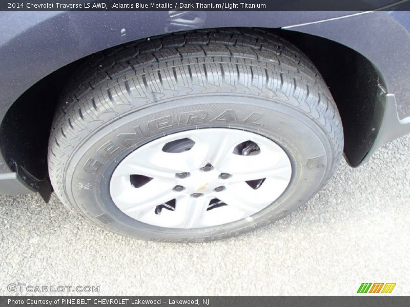 Atlantis Blue Metallic / Dark Titanium/Light Titanium 2014 Chevrolet Traverse LS AWD