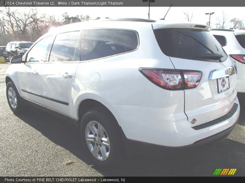 White / Dark Titanium/Light Titanium 2014 Chevrolet Traverse LS