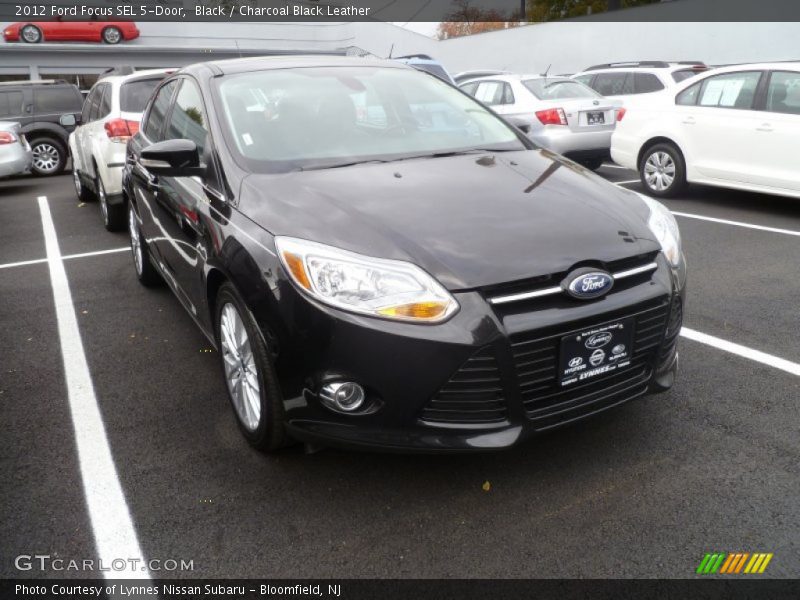 Black / Charcoal Black Leather 2012 Ford Focus SEL 5-Door