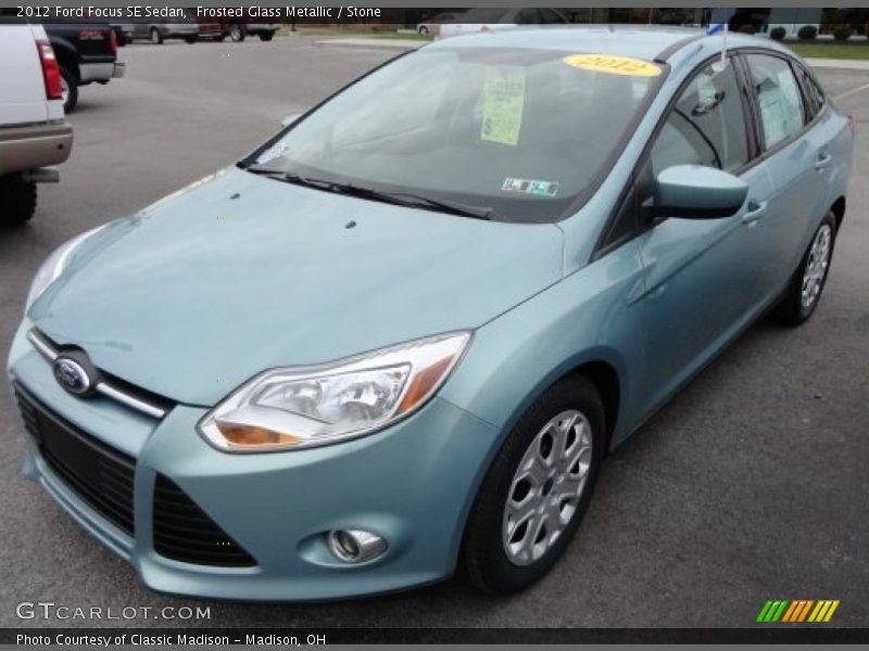 Frosted Glass Metallic / Stone 2012 Ford Focus SE Sedan