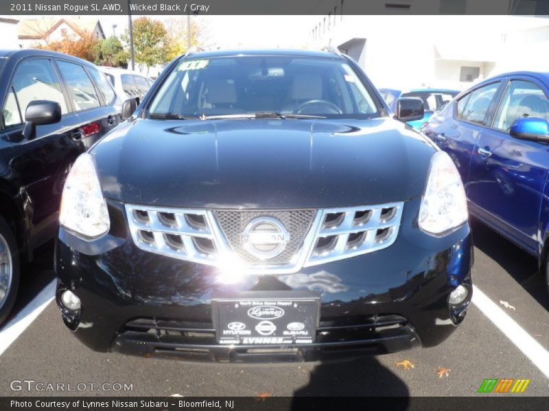 Wicked Black / Gray 2011 Nissan Rogue SL AWD