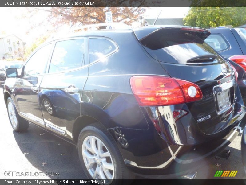 Wicked Black / Gray 2011 Nissan Rogue SL AWD