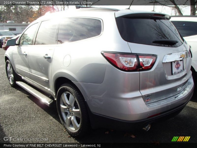 Silver Ice Metallic / Ebony 2014 Chevrolet Traverse LTZ AWD