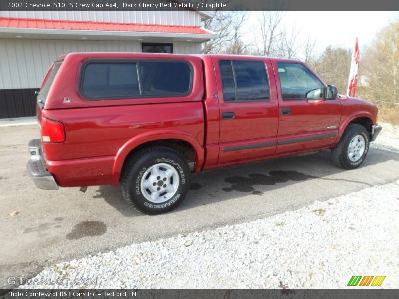 Dark Cherry Red Metallic / Graphite 2002 Chevrolet S10 LS Crew Cab 4x4