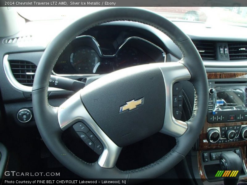 Silver Ice Metallic / Ebony 2014 Chevrolet Traverse LTZ AWD