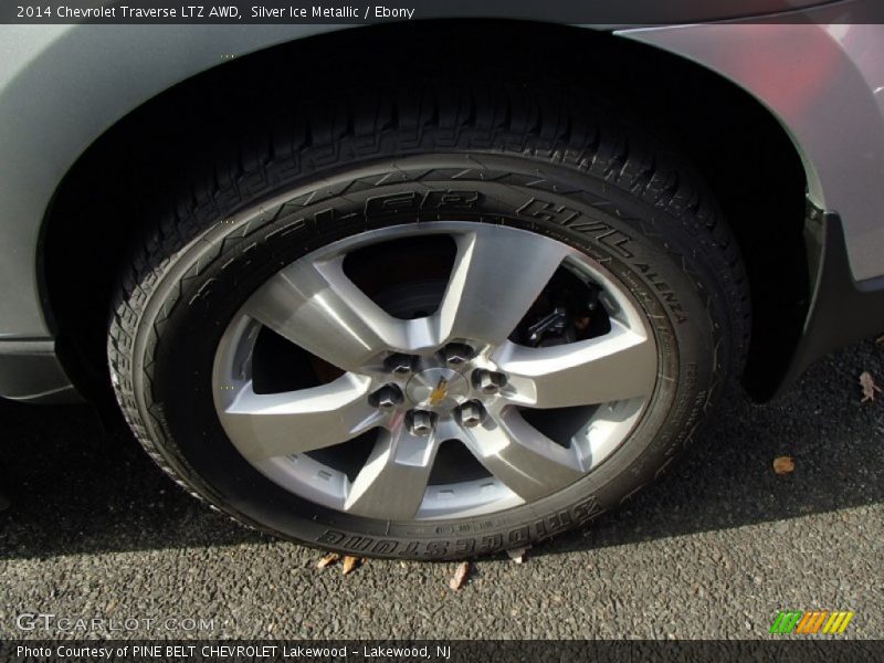 Silver Ice Metallic / Ebony 2014 Chevrolet Traverse LTZ AWD