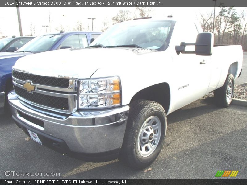 Summit White / Dark Titanium 2014 Chevrolet Silverado 3500HD WT Regular Cab 4x4