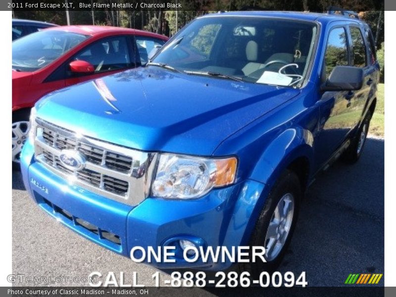 Blue Flame Metallic / Charcoal Black 2011 Ford Escape XLT