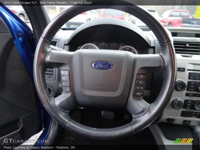 Blue Flame Metallic / Charcoal Black 2011 Ford Escape XLT