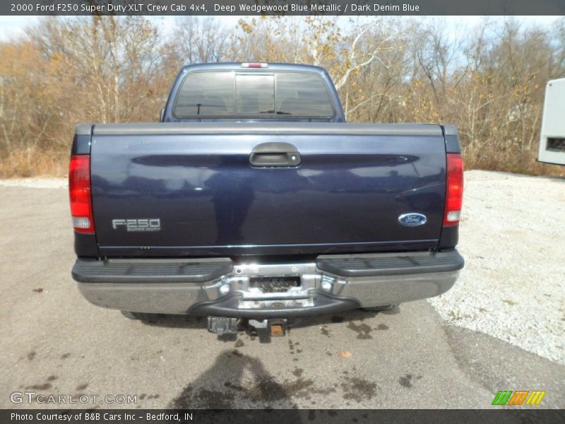 Deep Wedgewood Blue Metallic / Dark Denim Blue 2000 Ford F250 Super Duty XLT Crew Cab 4x4
