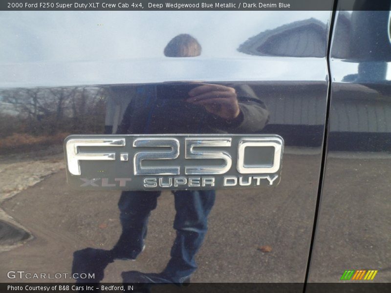 Deep Wedgewood Blue Metallic / Dark Denim Blue 2000 Ford F250 Super Duty XLT Crew Cab 4x4