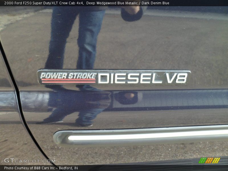 Deep Wedgewood Blue Metallic / Dark Denim Blue 2000 Ford F250 Super Duty XLT Crew Cab 4x4