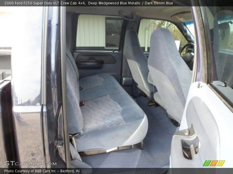 Deep Wedgewood Blue Metallic / Dark Denim Blue 2000 Ford F250 Super Duty XLT Crew Cab 4x4