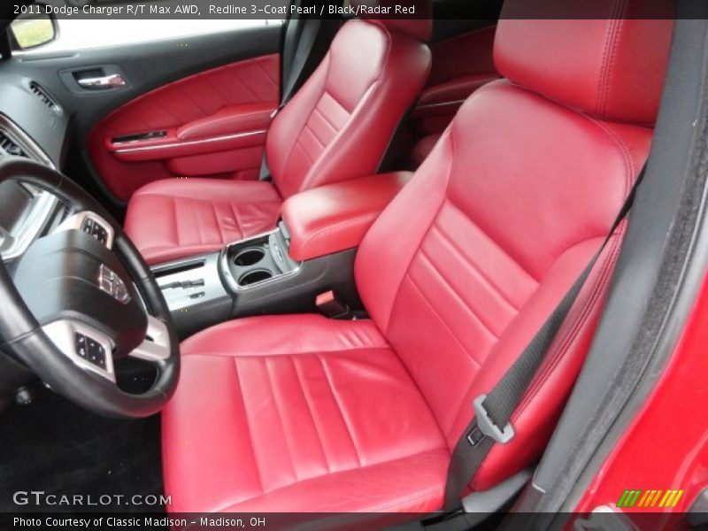 Redline 3-Coat Pearl / Black/Radar Red 2011 Dodge Charger R/T Max AWD