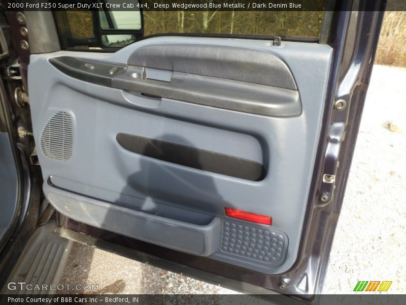 Deep Wedgewood Blue Metallic / Dark Denim Blue 2000 Ford F250 Super Duty XLT Crew Cab 4x4