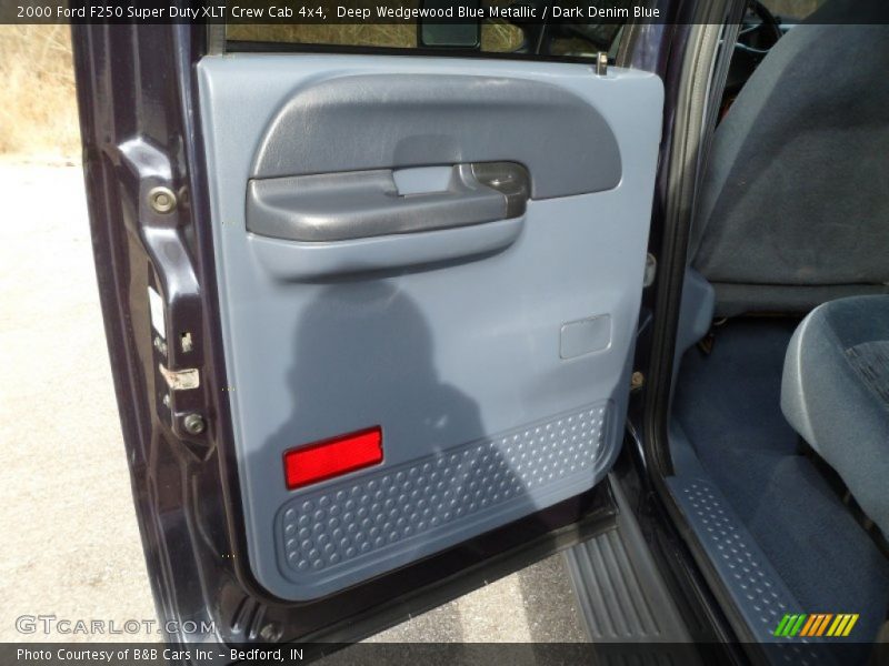 Deep Wedgewood Blue Metallic / Dark Denim Blue 2000 Ford F250 Super Duty XLT Crew Cab 4x4