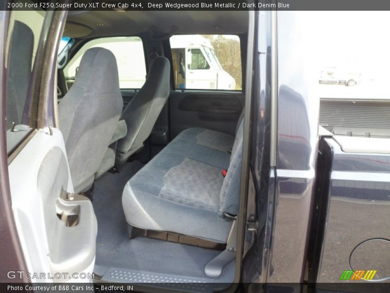 Deep Wedgewood Blue Metallic / Dark Denim Blue 2000 Ford F250 Super Duty XLT Crew Cab 4x4