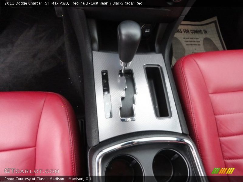 Redline 3-Coat Pearl / Black/Radar Red 2011 Dodge Charger R/T Max AWD