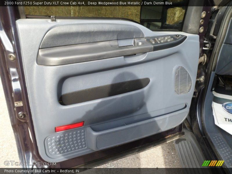 Deep Wedgewood Blue Metallic / Dark Denim Blue 2000 Ford F250 Super Duty XLT Crew Cab 4x4