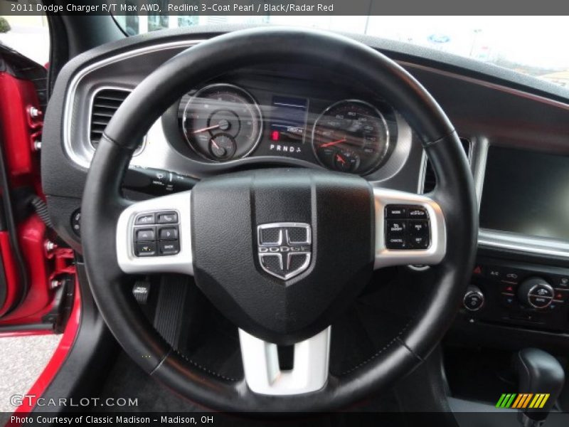 Redline 3-Coat Pearl / Black/Radar Red 2011 Dodge Charger R/T Max AWD