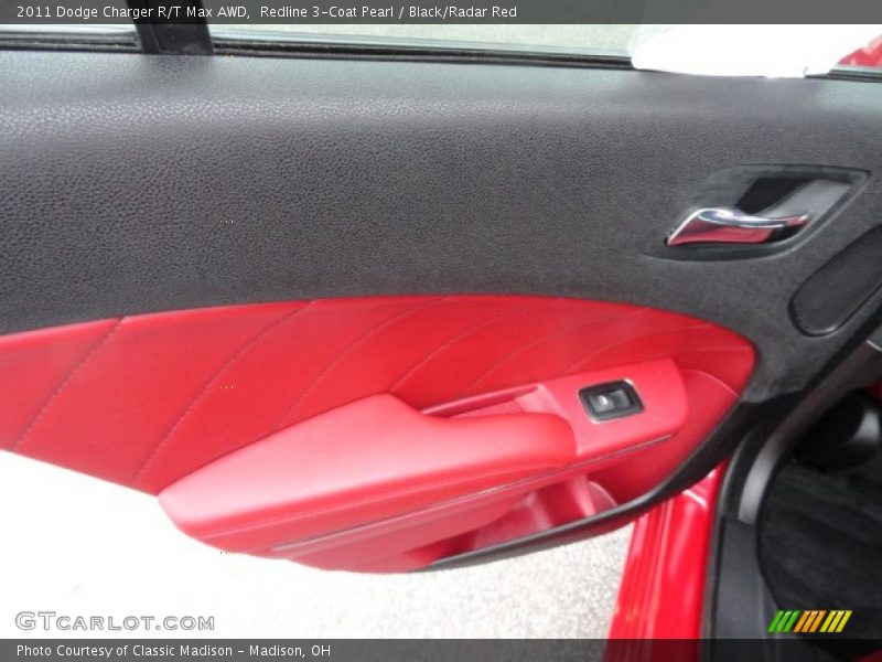 Redline 3-Coat Pearl / Black/Radar Red 2011 Dodge Charger R/T Max AWD