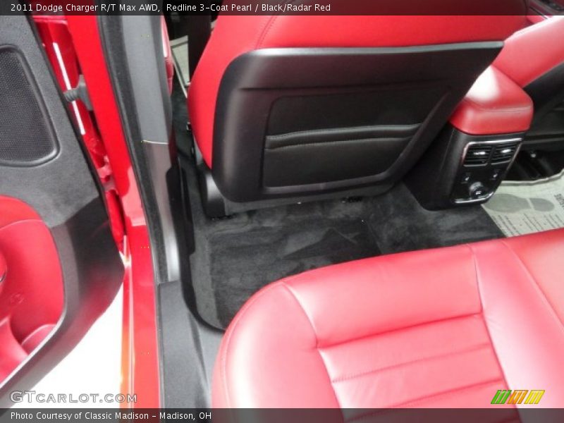 Redline 3-Coat Pearl / Black/Radar Red 2011 Dodge Charger R/T Max AWD