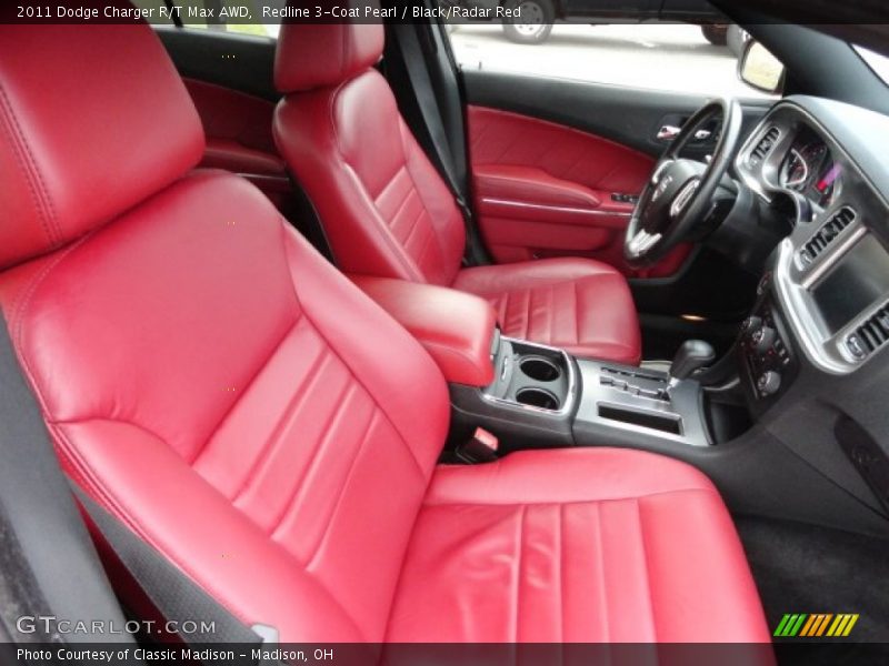 Redline 3-Coat Pearl / Black/Radar Red 2011 Dodge Charger R/T Max AWD