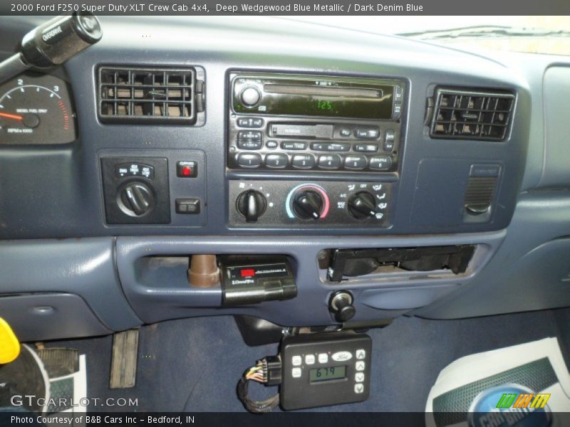 Deep Wedgewood Blue Metallic / Dark Denim Blue 2000 Ford F250 Super Duty XLT Crew Cab 4x4