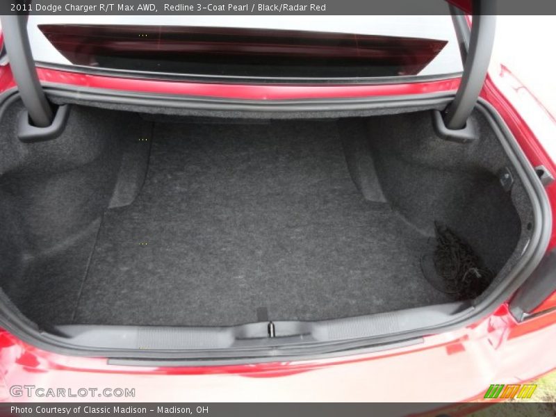 Redline 3-Coat Pearl / Black/Radar Red 2011 Dodge Charger R/T Max AWD