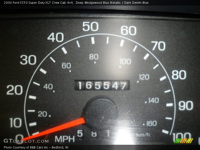 Deep Wedgewood Blue Metallic / Dark Denim Blue 2000 Ford F250 Super Duty XLT Crew Cab 4x4