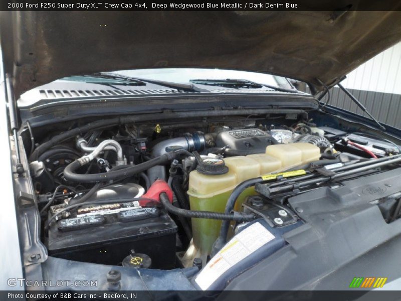 Deep Wedgewood Blue Metallic / Dark Denim Blue 2000 Ford F250 Super Duty XLT Crew Cab 4x4