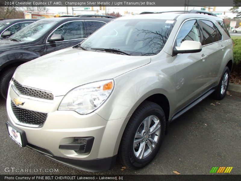 Champagne Silver Metallic / Light Titanium/Jet Black 2014 Chevrolet Equinox LT AWD