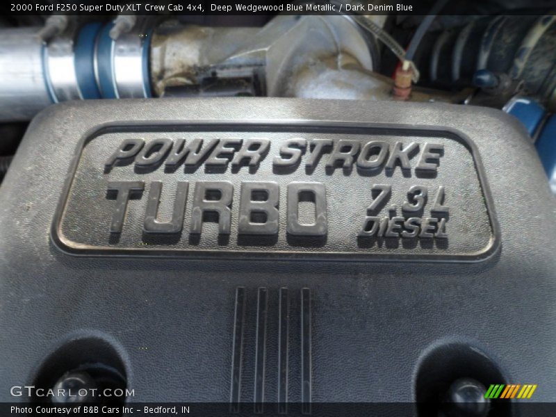 Deep Wedgewood Blue Metallic / Dark Denim Blue 2000 Ford F250 Super Duty XLT Crew Cab 4x4