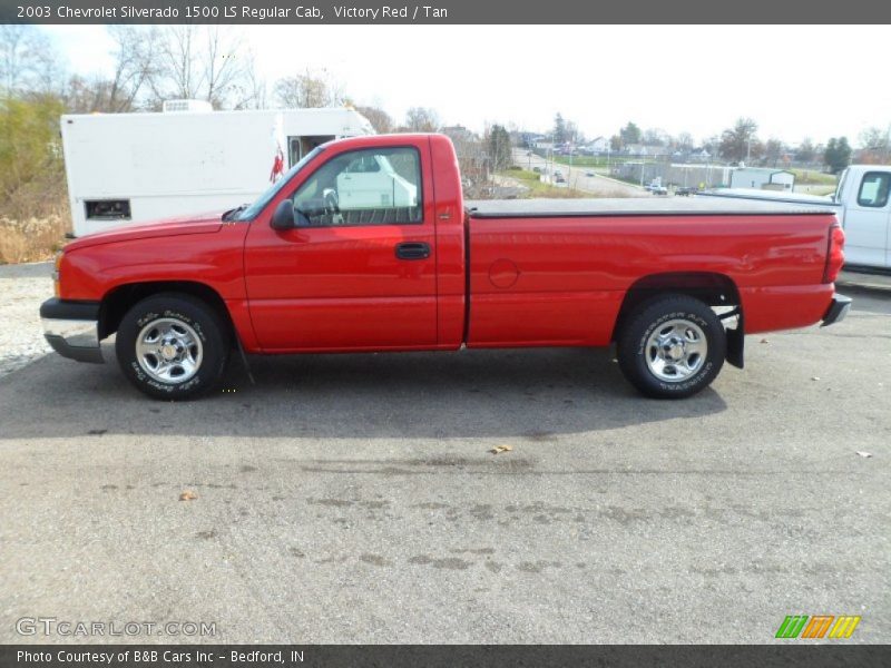 Victory Red / Tan 2003 Chevrolet Silverado 1500 LS Regular Cab