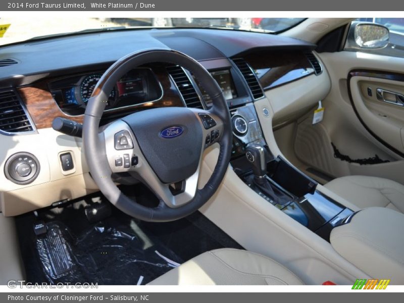 White Platinum / Dune 2014 Ford Taurus Limited