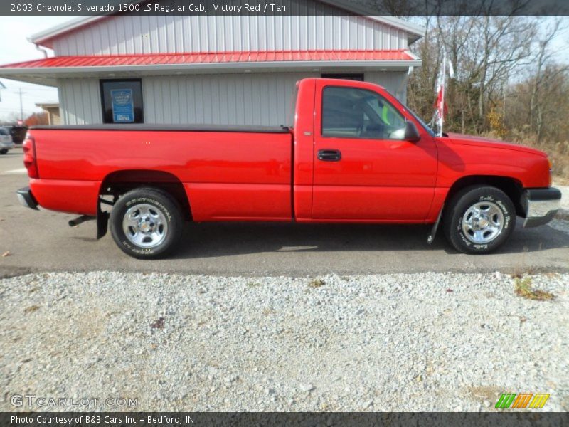 Victory Red / Tan 2003 Chevrolet Silverado 1500 LS Regular Cab