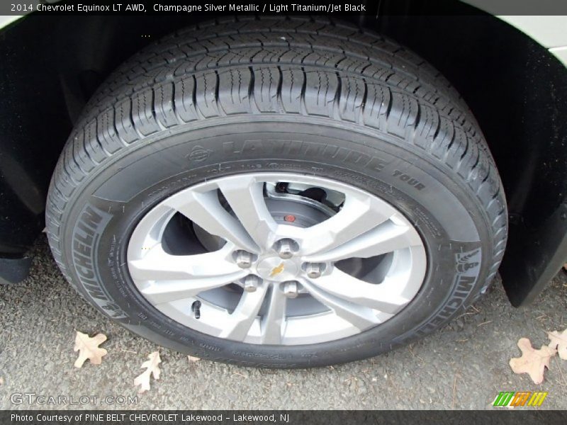 Champagne Silver Metallic / Light Titanium/Jet Black 2014 Chevrolet Equinox LT AWD