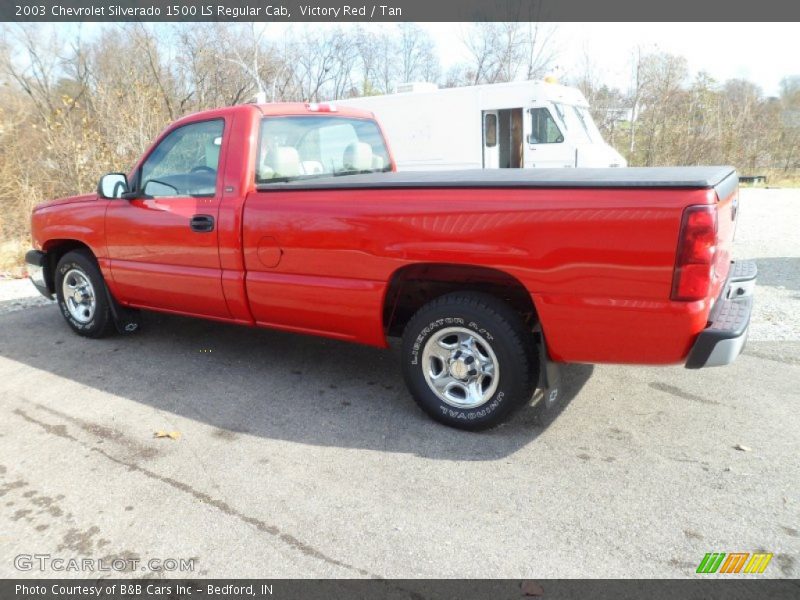 Victory Red / Tan 2003 Chevrolet Silverado 1500 LS Regular Cab