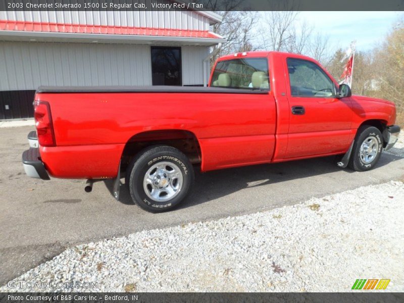 Victory Red / Tan 2003 Chevrolet Silverado 1500 LS Regular Cab